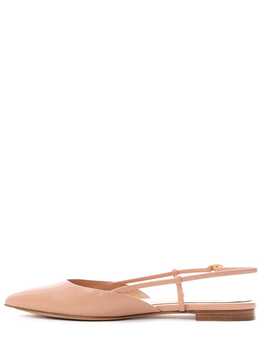 Балетки кожаные