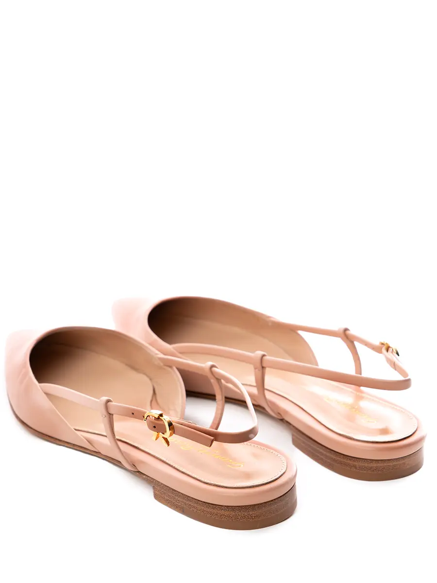 Балетки кожаные