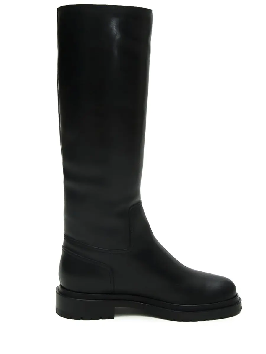 Сапоги кожаные на меху