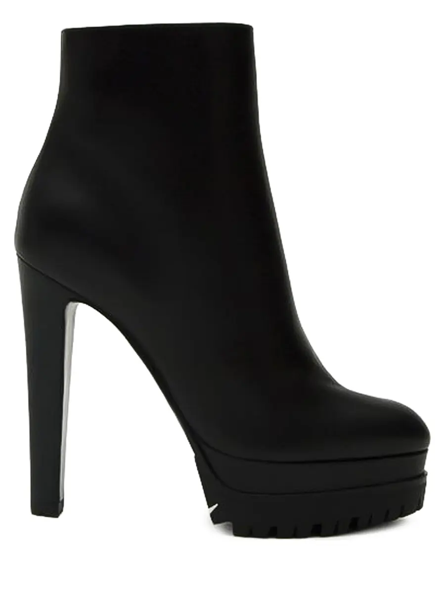 Ботильоны кожаные на меху