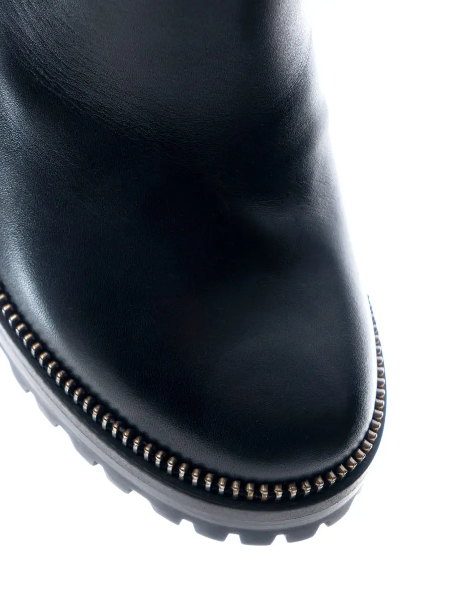 Ботильоны комбинированные на меху