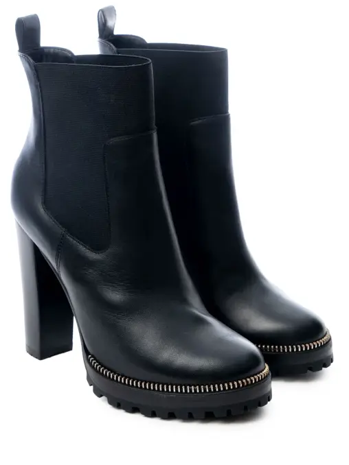 Ботильоны комбинированные на меху SERGIO ROSSI