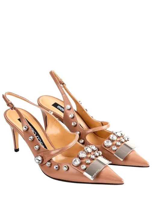 Туфли кожаные SERGIO ROSSI