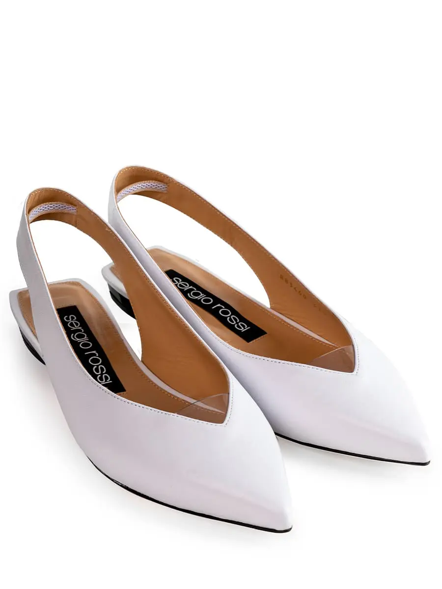 Балетки кожаные