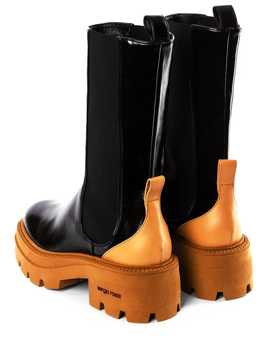 Ботинки кожаные