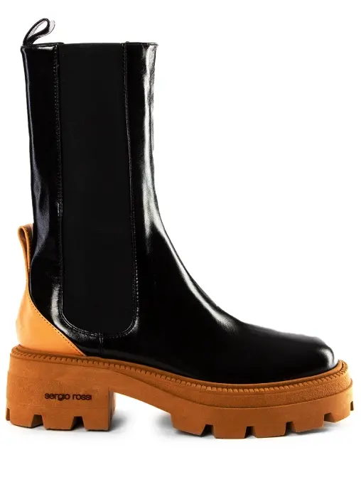 Ботинки кожаные SERGIO ROSSI