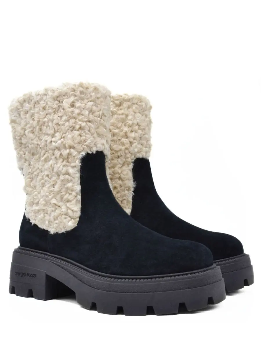 Ботинки комбинированные