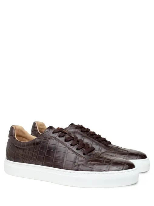 Кеды из кожи крокодила PALINI