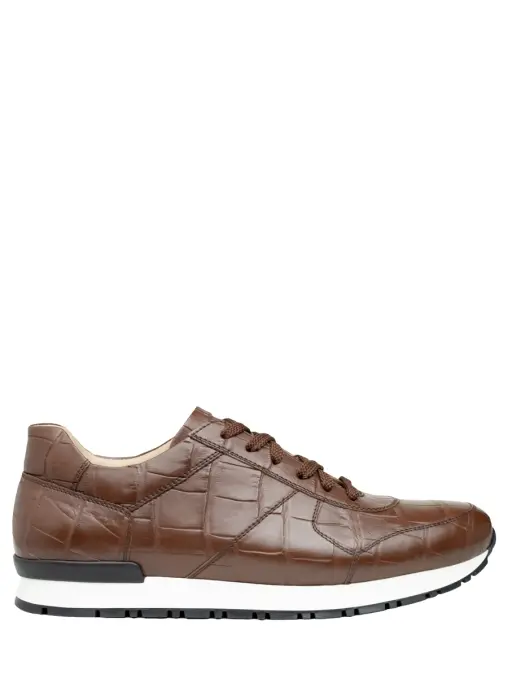 Кроссовки из кожи крокодила PALINI
