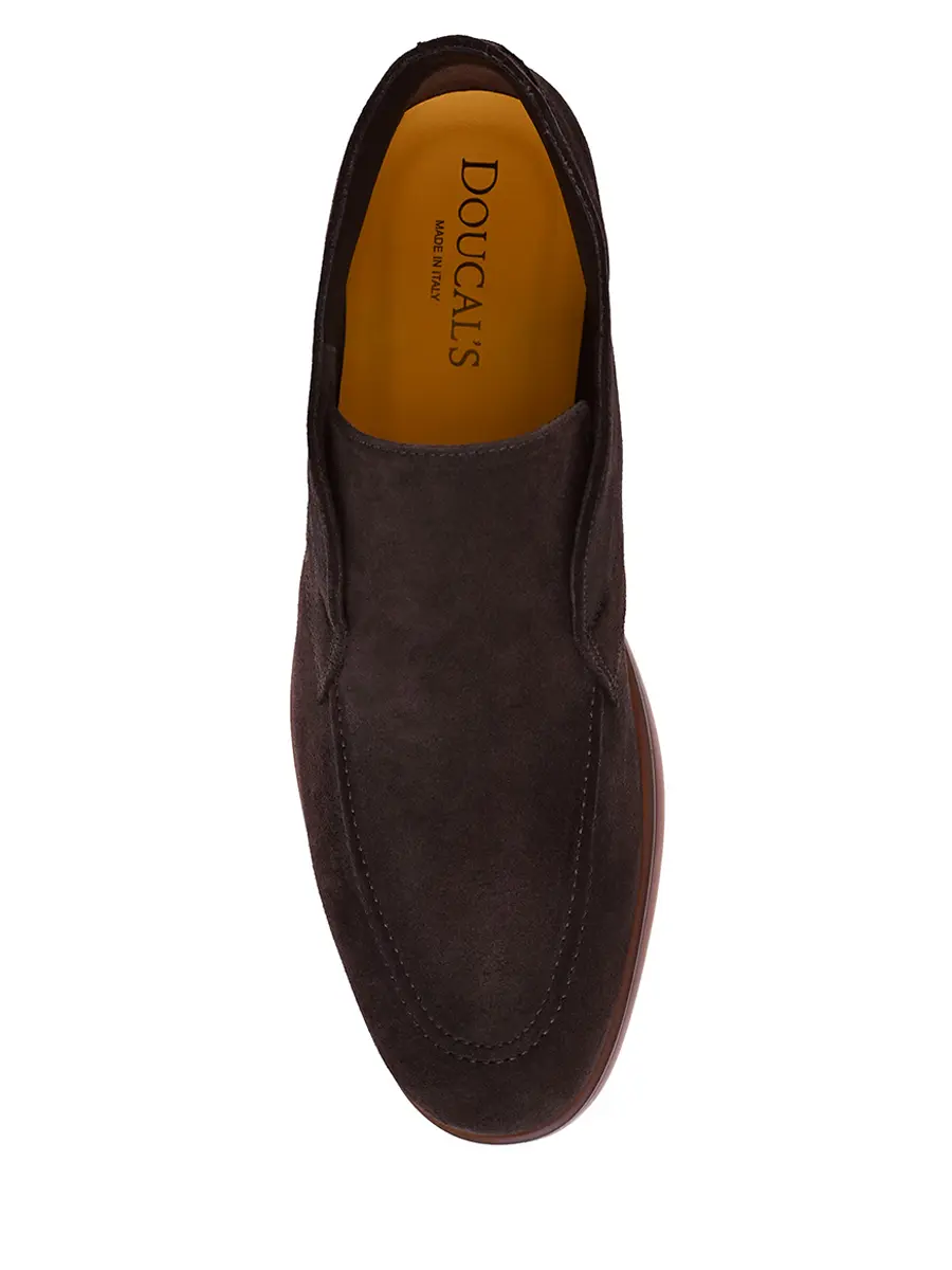 Лоферы замшевые