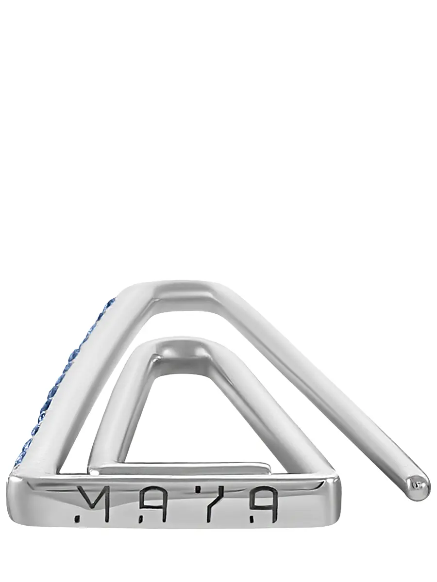 Серьги-скрепки с сапфирами