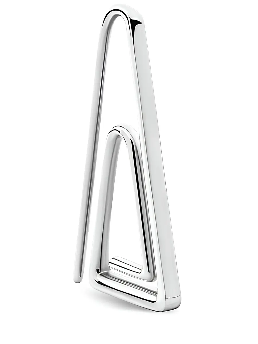 Серьги-скрепки в белом золоте