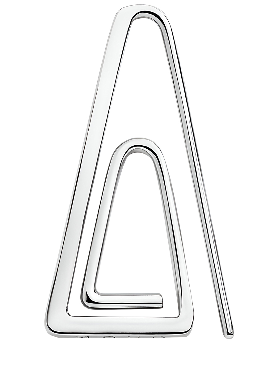 Серьги-скрепки в белом золоте