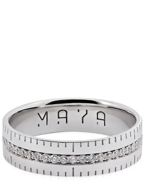 Кольцо-линейка в белом золоте MAYA GEMSTONES