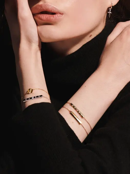 Браслет-карандаш в жёлтом золоте MAYA GEMSTONES