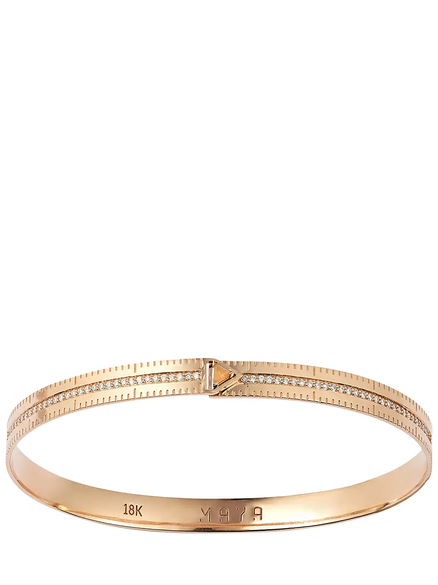 Браслет-линейка в жёлтом золоте