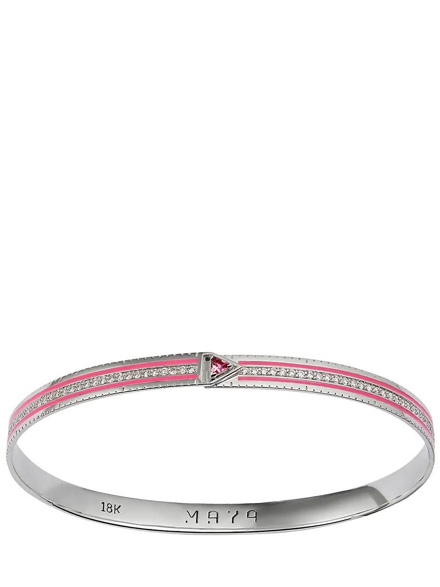 Браслет-линейка в белом золоте