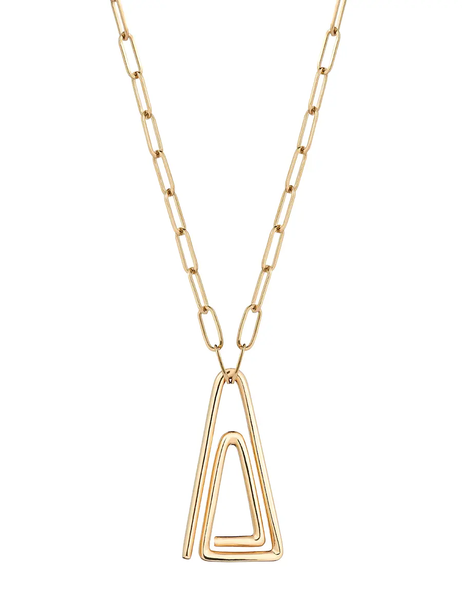 Кулон-скрепка в жёлтом золоте