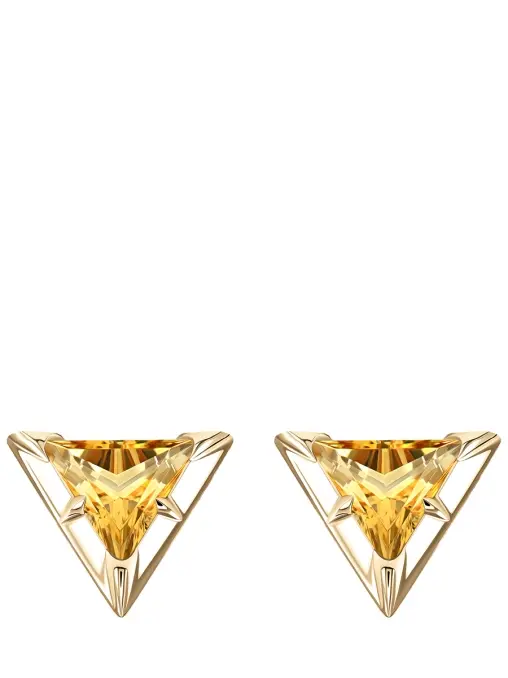 Пусеты "Рания" в жёлтом золоте MAYA GEMSTONES