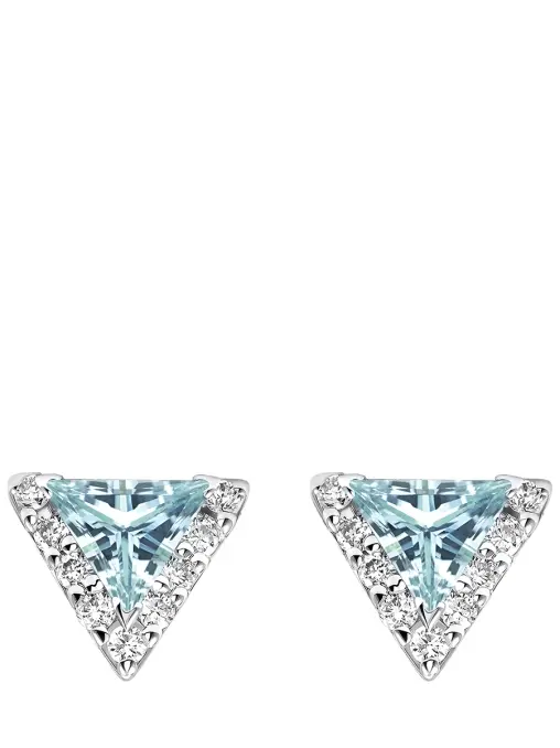 Пусеты "Грейс" в белом золоте MAYA GEMSTONES