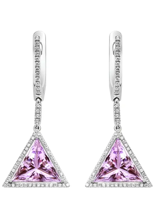 Серьги с аметистами в белом золоте MAYA GEMSTONES