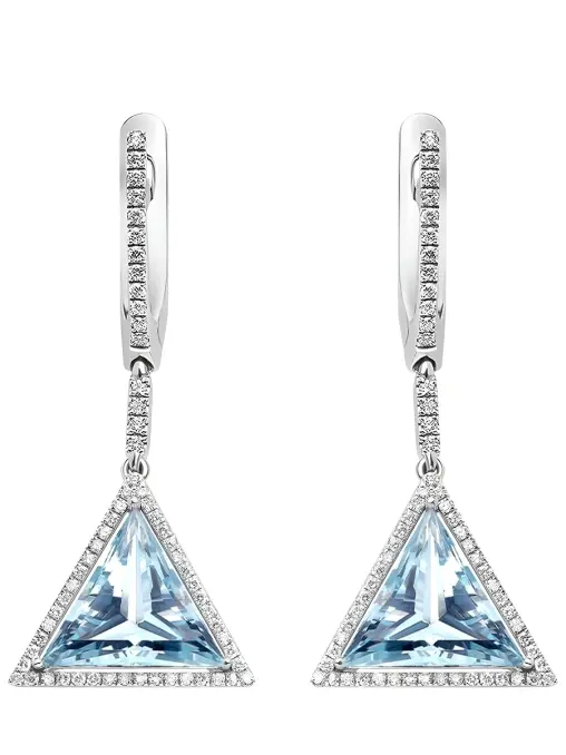 Серьги с топазами в белом золоте MAYA GEMSTONES