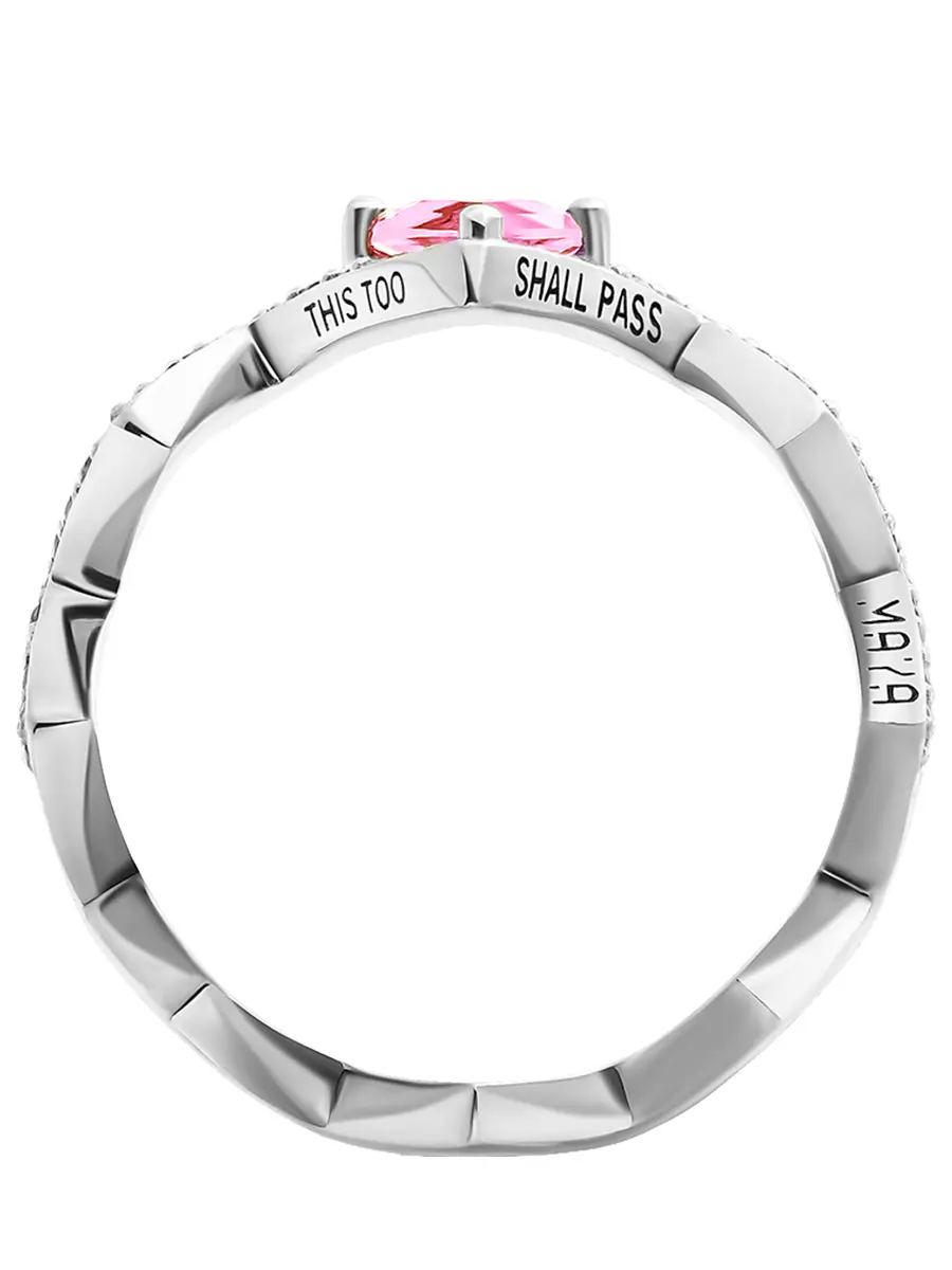 Кольцо-зигзаг в белом золоте