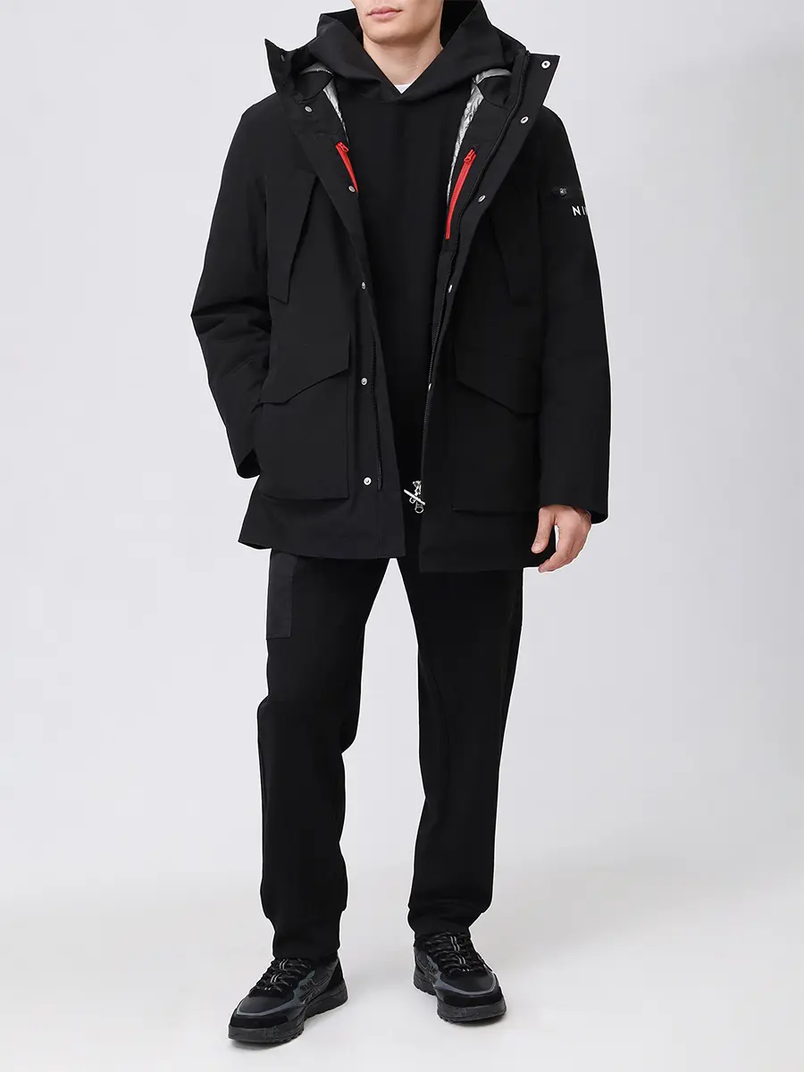 Пуховик однотонный THOLLON