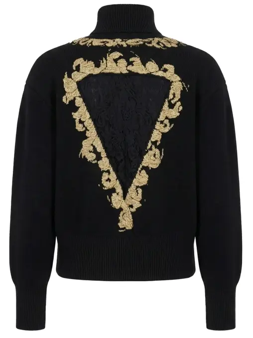 Джемпер хлопковый с кружевом MAISON BOHEMIQUE