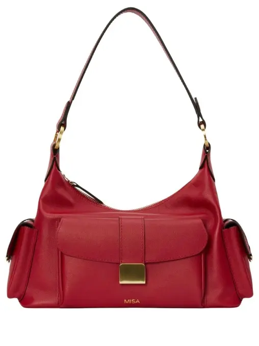 Сумка кожаная Posty mini Cherry MISA BAGS