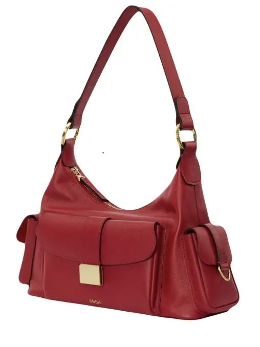 Сумка кожаная Posty mini Cherry MISA BAGS