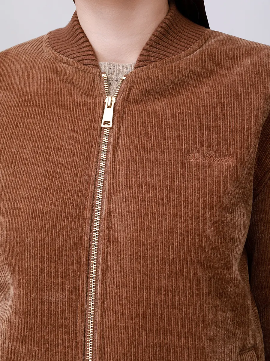 Бомбер вельветовый на меху