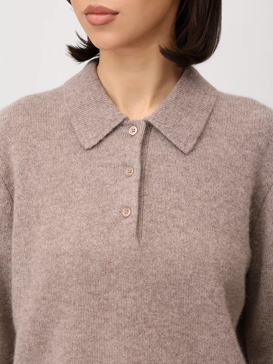 Поло из кашемира и шерсти