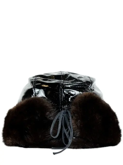 Шапка из кожи и меха BORSALINO