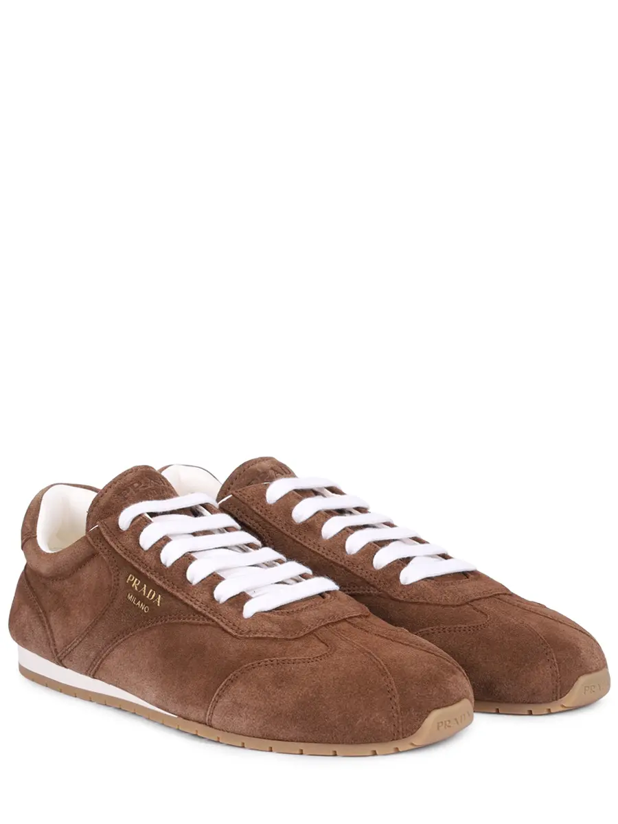 Кроссовки замшевые