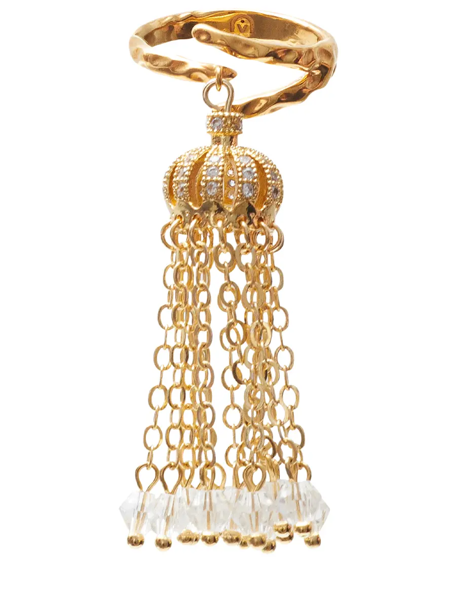 Кольцо с кисточкой Verna gold