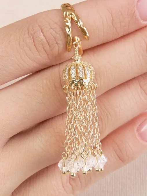 Кольцо с кисточкой Verna gold VERUSCHKA