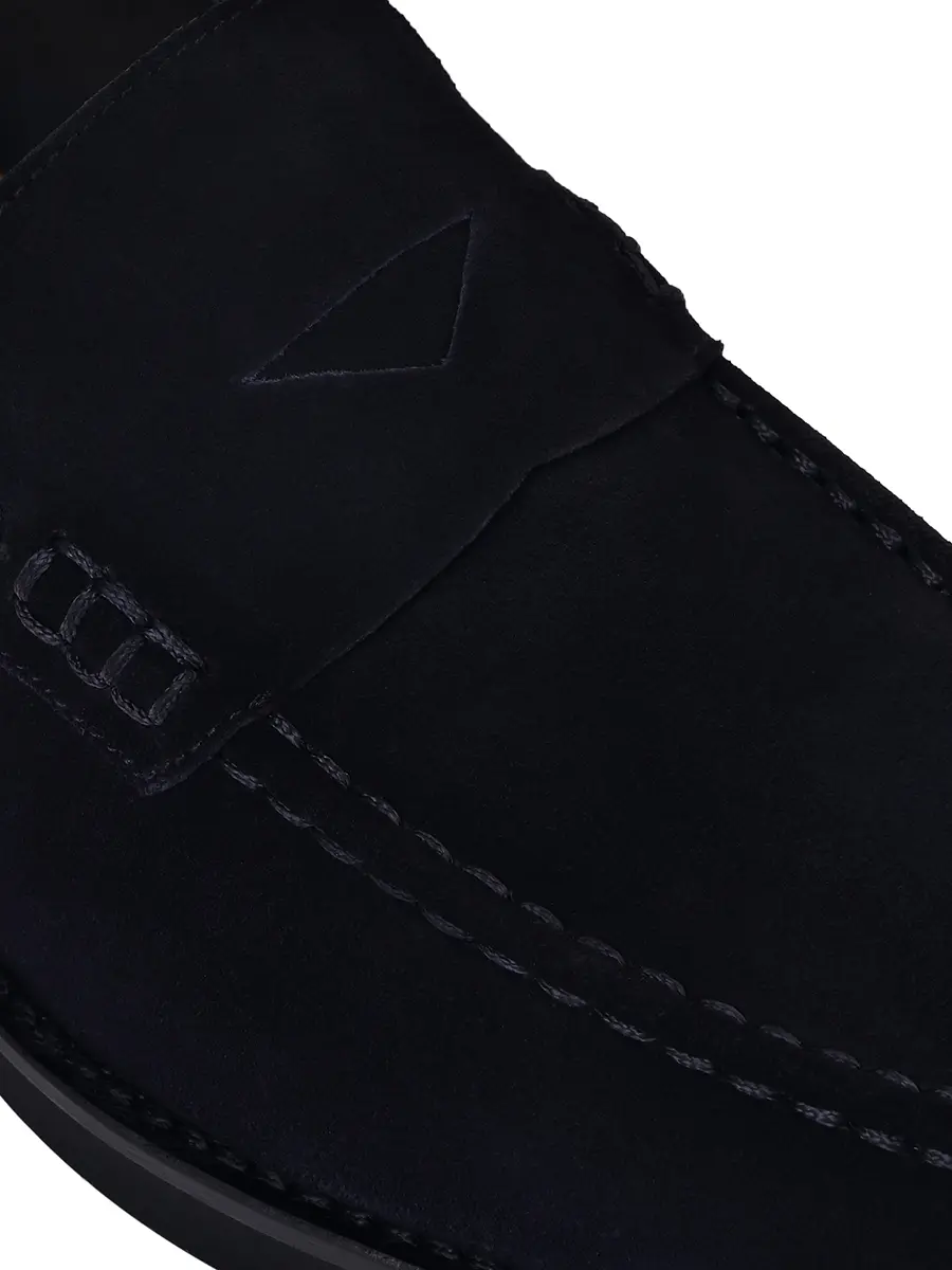 Лоферы замшевые