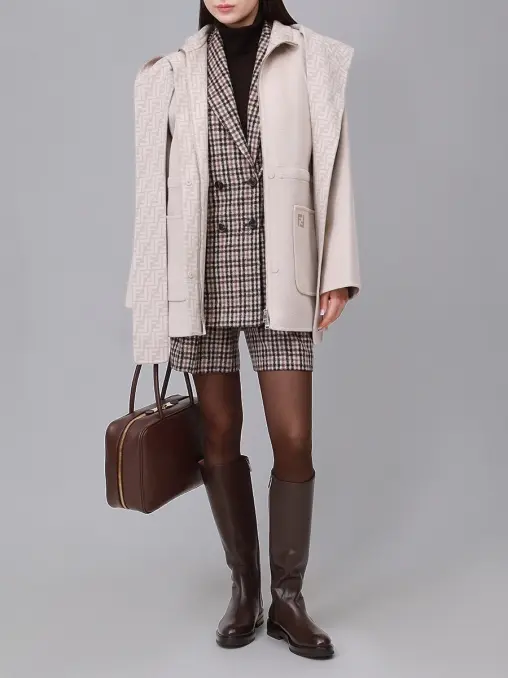 Пальто шерстяное FENDI