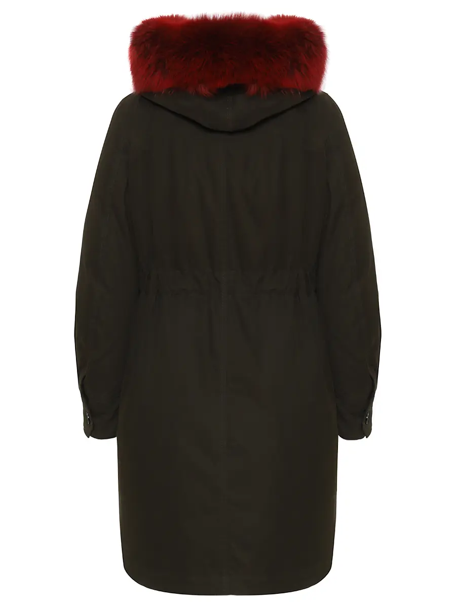 Парка хлопковая с мехом песца