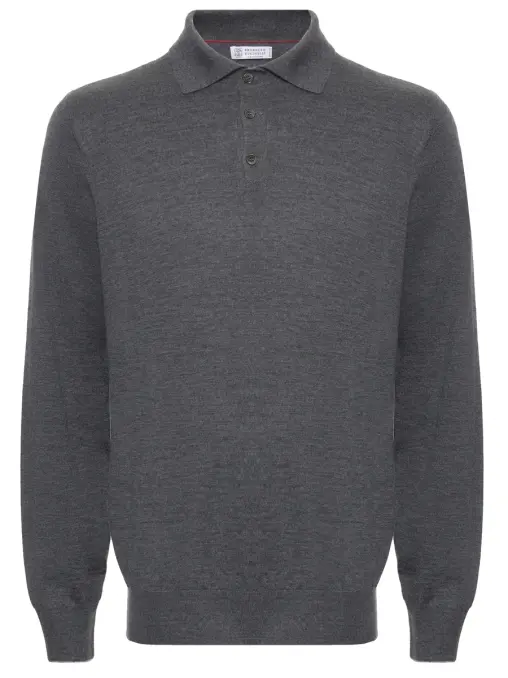 Поло из кашемира и шелка BRUNELLO CUCINELLI