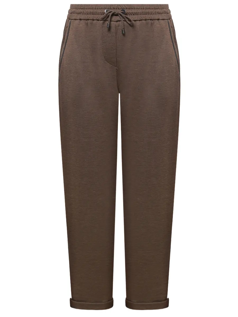 Брюки из хлопка и шелка