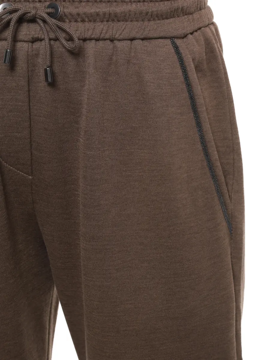 Брюки из хлопка и шелка