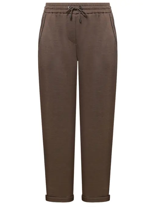 Брюки из хлопка и шелка BRUNELLO CUCINELLI