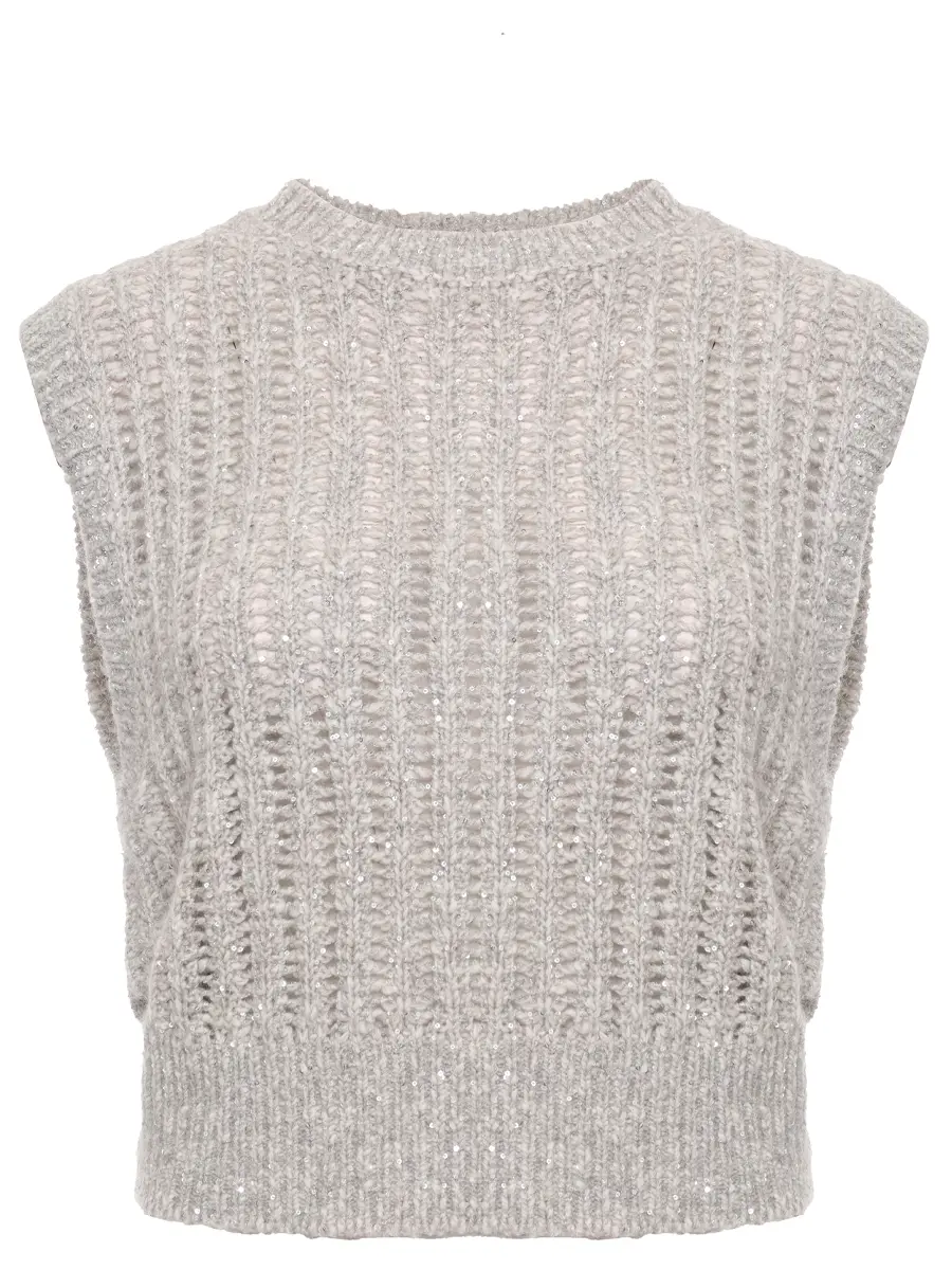 Жилет с пайетками