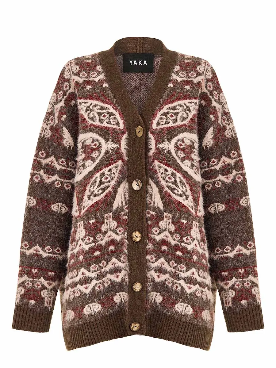 Кардиган шерстяной RASPBERRY CHOCOLATE