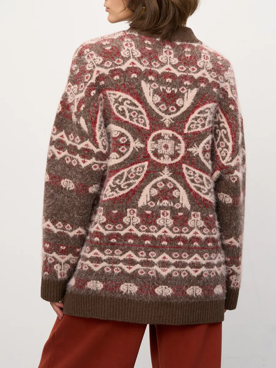 Кардиган шерстяной RASPBERRY CHOCOLATE