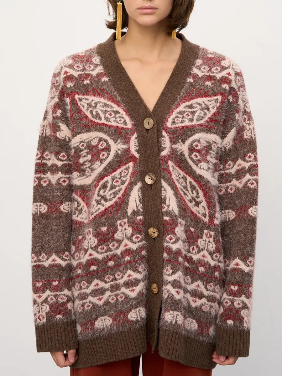 Кардиган шерстяной RASPBERRY CHOCOLATE