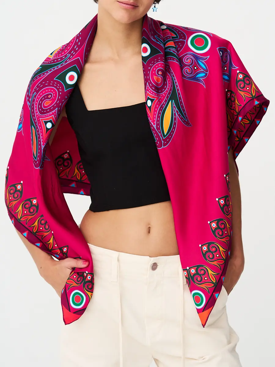 Платок шелковый Blooming