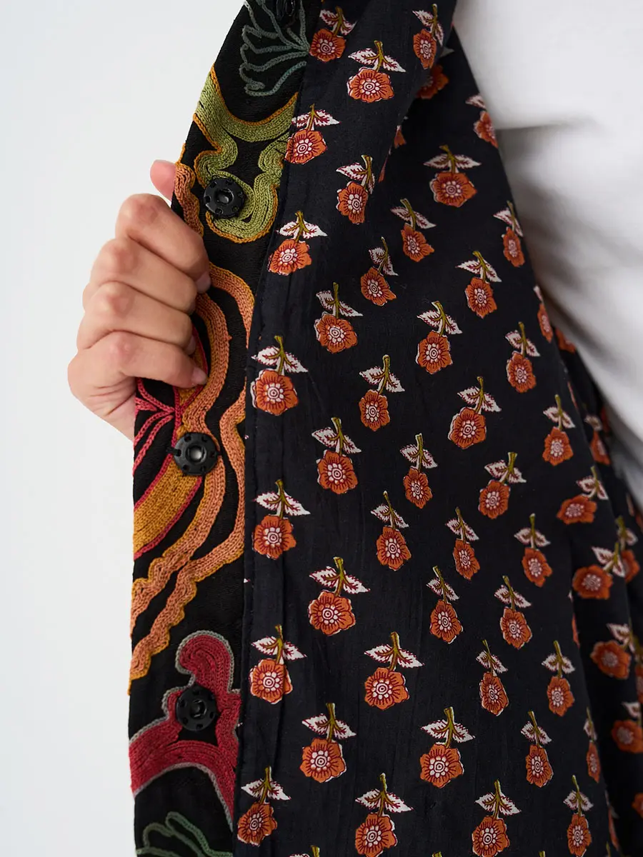 Рубашка хлопковая Black/Orange